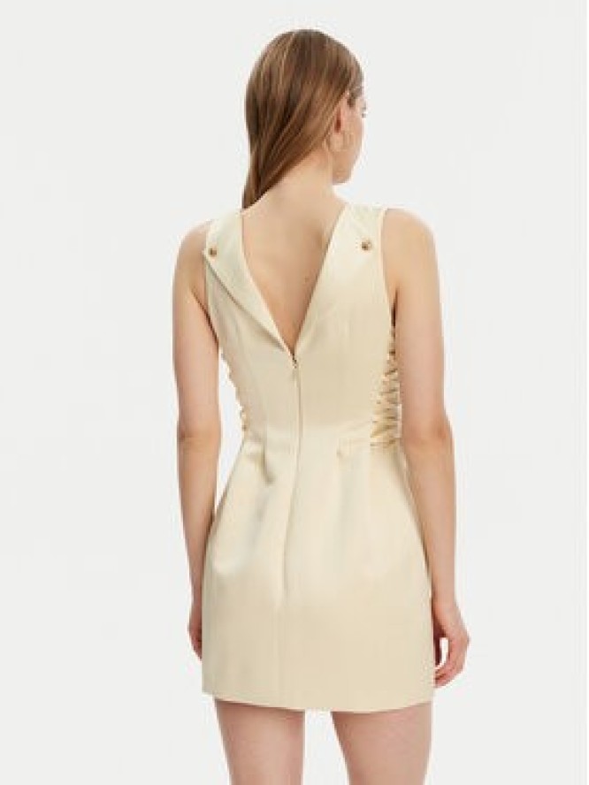 Elisabetta Franchi Sukienka koktajlowa AB-772-51E2-DC7 Żółty Slim Fit
