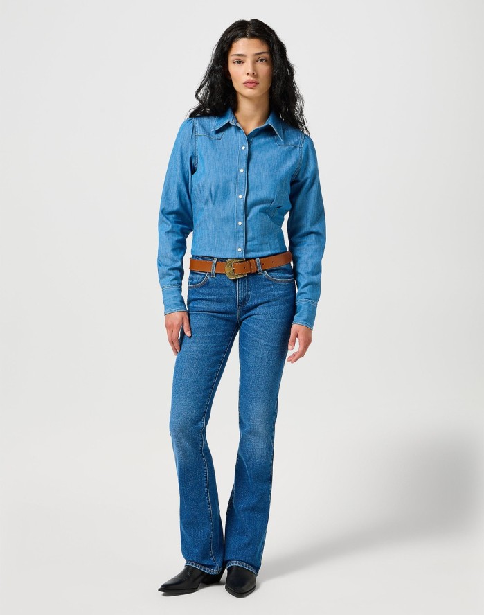 WRANGLER DAMSKI PASEK WRANGLER BIG BUCKLE BELT COGNAC 112358074