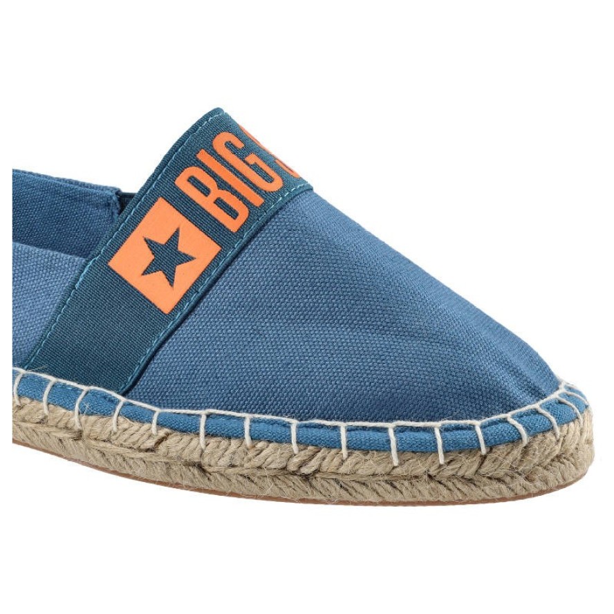 Espadryle damskie Big Star, z przewiewnego materiału na jutowej podeszwie z elastycznym paskiem, niebieskie, HH274475