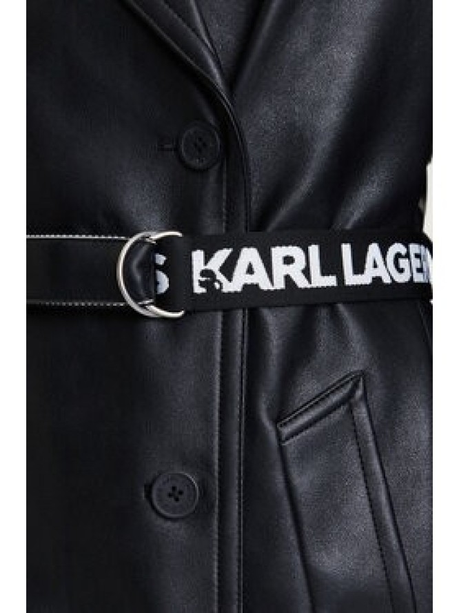 Karl Lagerfeld Jeans Płaszcz przejściowy A3W15047 Czarny Relaxed Fit