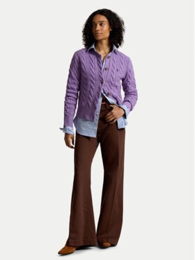 Polo Ralph Lauren Kardigan 211972104505 Fioletowy jasny Slim Fit