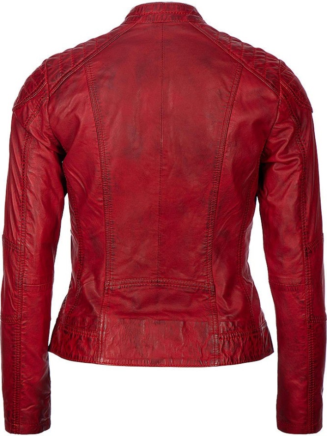 7eleven Skórzana kurtka "Narbon" w kolorze czerwonym rozmiar: 44