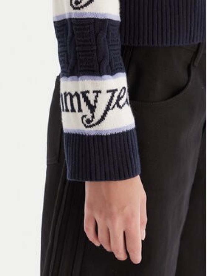 Tommy Jeans Sweter DW0DW21682 Granatowy Regular Fit