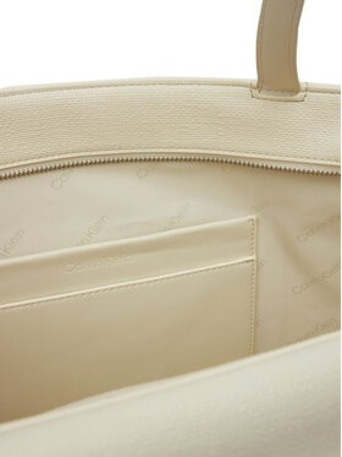 Calvin Klein Torebka Ck Medium Shopper_Tex K60K613178 Biały