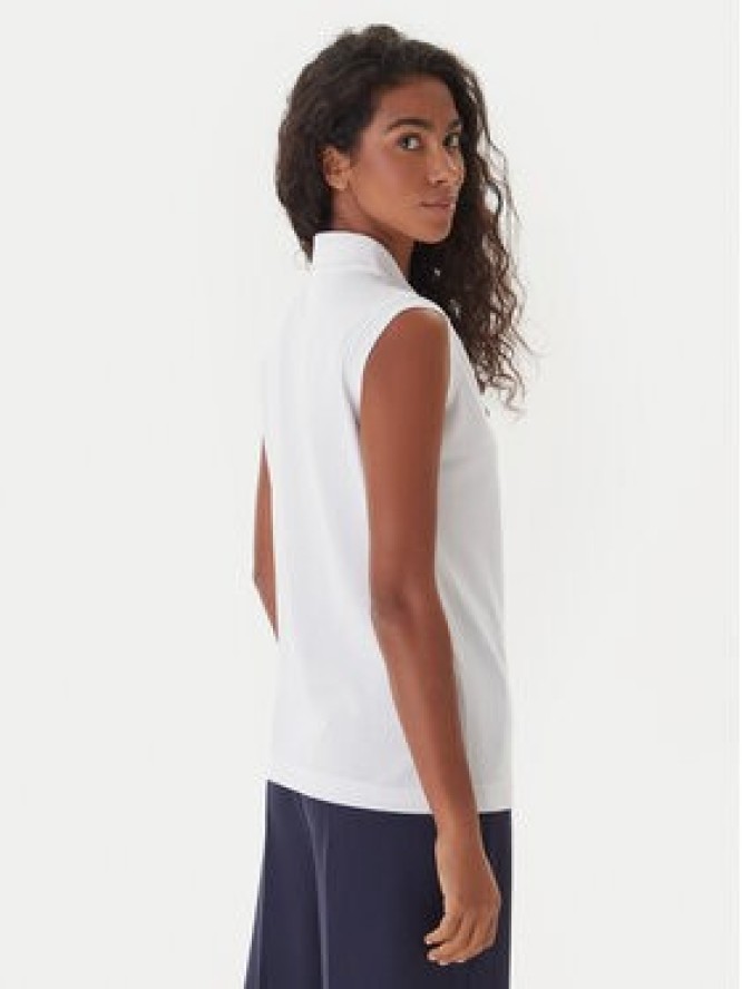 Kappa Polo Logo Tennis 302LR20 Biały Slim Fit