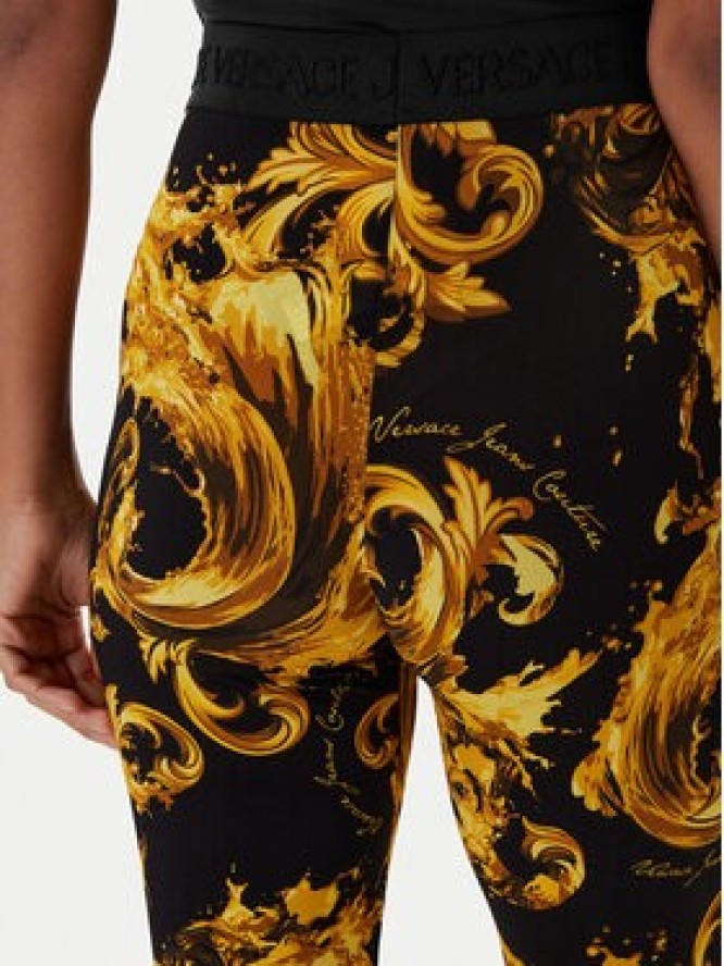 Versace Jeans Couture Legginsy 80HAC107 JS533 Czarny Flare Fit