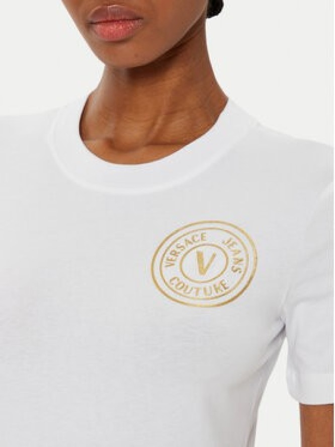 Versace Jeans Couture Sukienka codzienna 78HAOT00 Biały Slim Fit