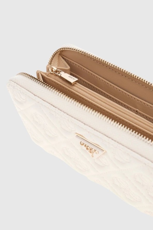 GUESS Biały duży portfel damski Adelasia