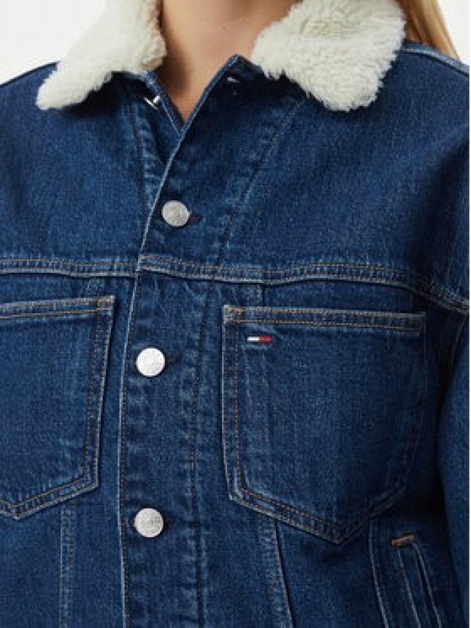 Tommy Jeans Kurtka jeansowa Archive Teddy DW0DW23519 Niebieski Regular Fit