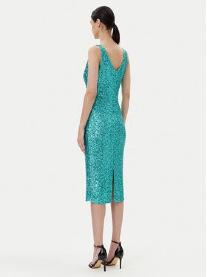 Rinascimento Sukienka koktajlowa CFC0123778003 Zielony Regular Fit