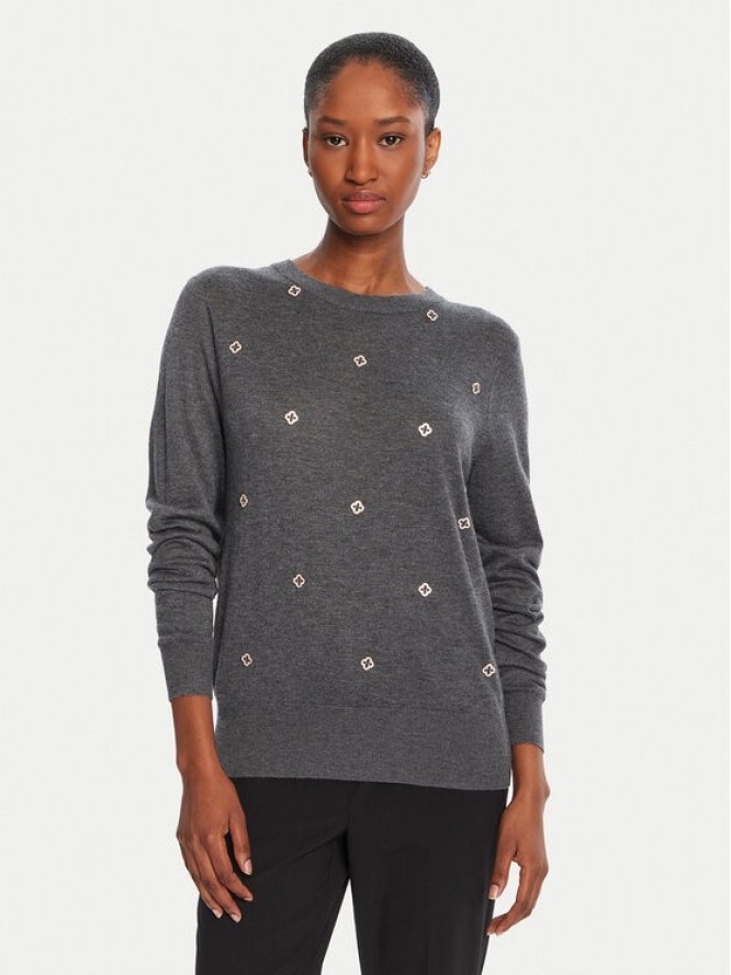 Lola Casademunt by Maite Sweter MF2511012 Szary Regular Fit