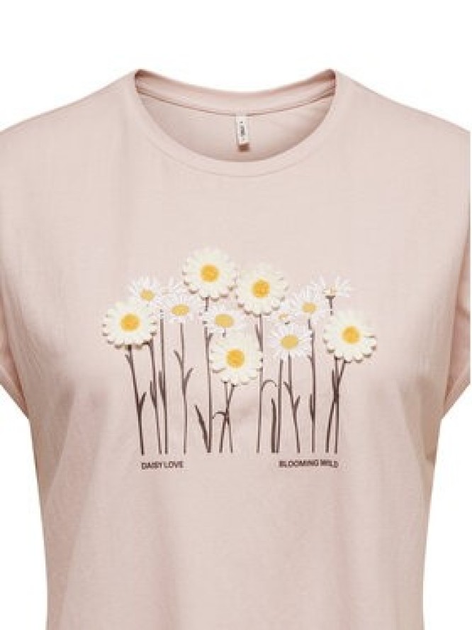 ONLY T-Shirt Jany 15372108 Różowy jasny Regular Fit