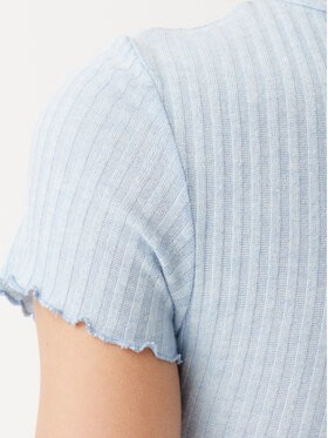 Noisy May T-Shirt Berry 27015446 Błękitny Slim Fit