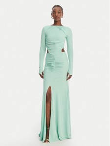 Just Cavalli Sukienka wieczorowa 80PAO922 J0253 Zielony Slim Fit