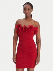 Guess Sukienka koktajlowa W6RK80 WI342 Czerwony Classic Fit