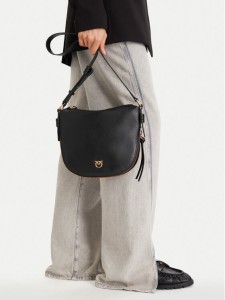 PINKO Torebka Hobo Zip Around Mini Ai 25-26 PLTT 105332 A0QO Czarny