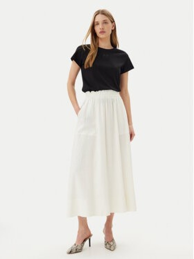 YAS Spódnica maxi Flaxy 26036370 Biały Regular Fit