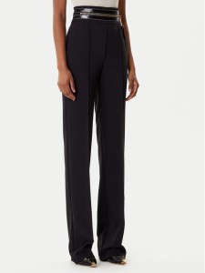 Elisabetta Franchi Spodnie materiałowe PA-113-56E2-V340 Czarny Regular Fit