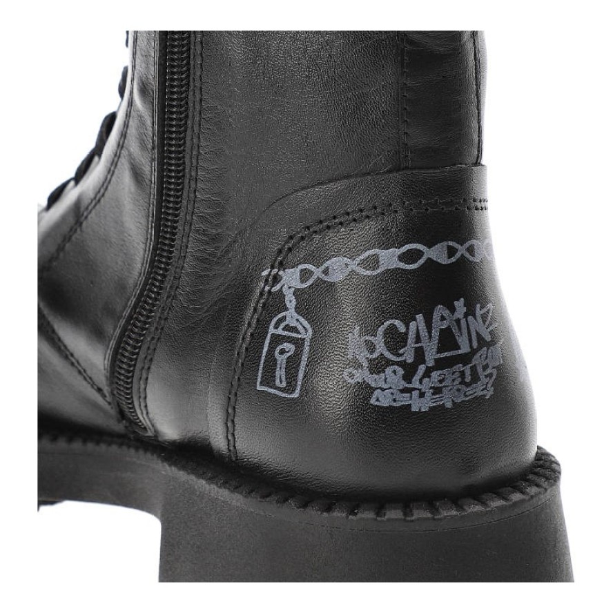 Czarne Botki Venezia Eleganckie Ocieplane Buty Damskie