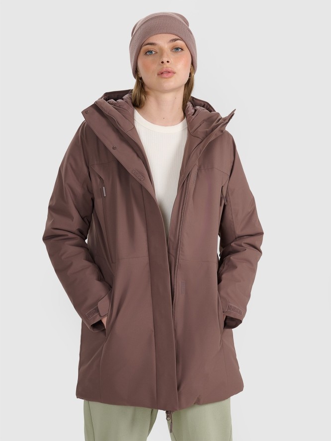 4F Płaszcz przejściowy membrana 8000 damski - brązowy XL