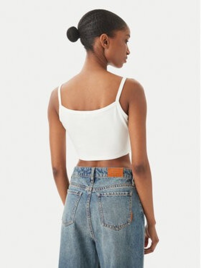 Calvin Klein Jeans Top LV047F221G Biały Slim Fit