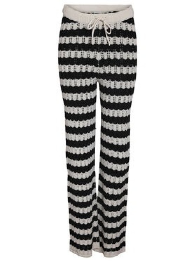 Noisy May Spodnie dzianinowe Laika 27033781 Czarny Flared Fit