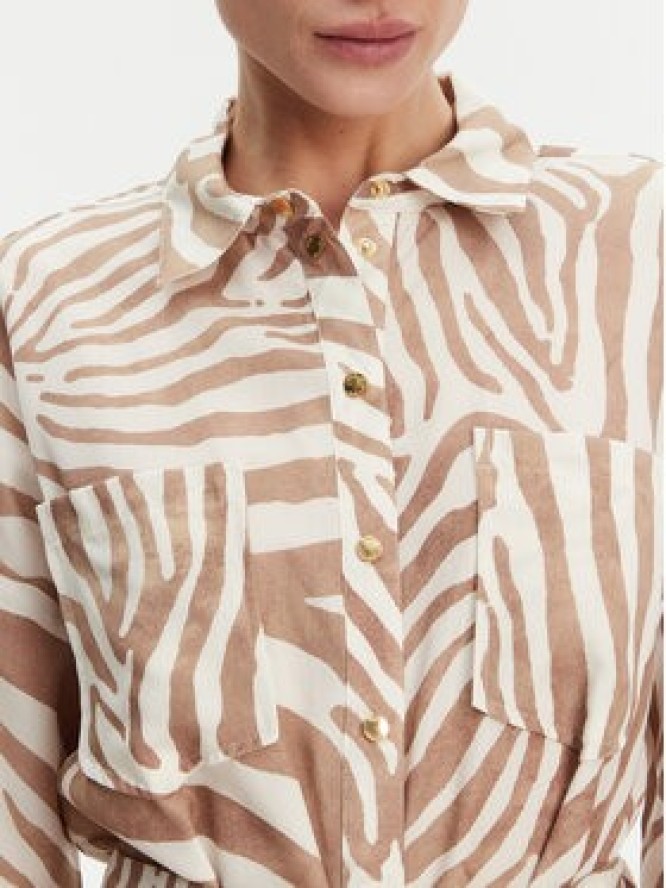 Marciano Guess Sukienka koszulowa 5GGK41 7314A Beżowy Regular Fit