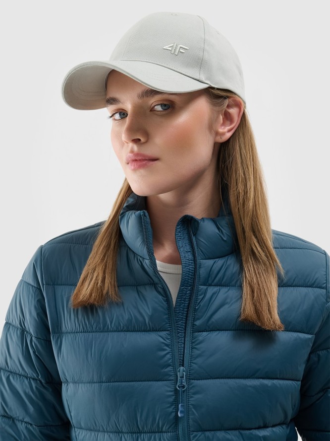 4F Kurtka puchowa z wypełnieniem z recyklingu damska - turkusowa XS