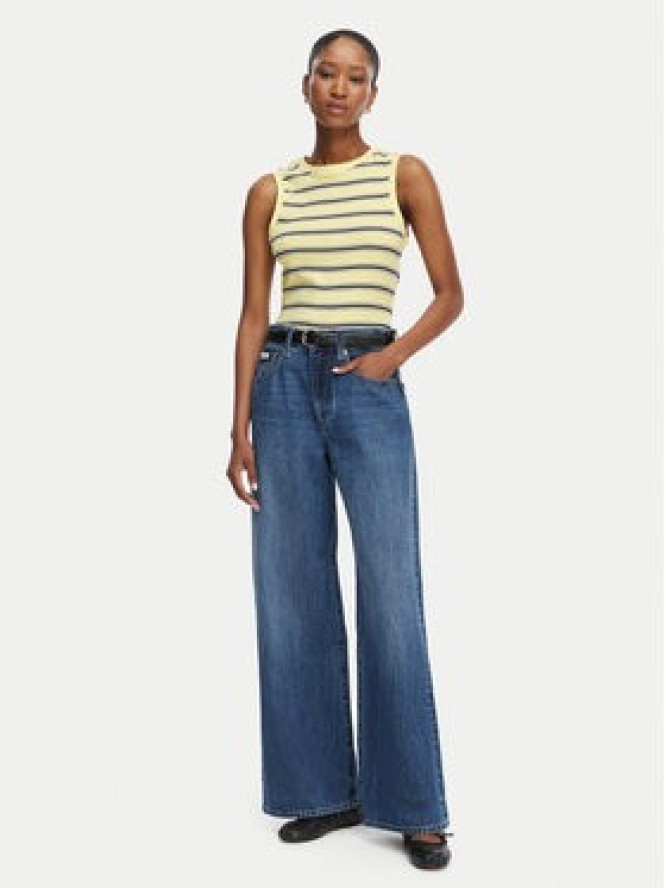 Tommy Hilfiger Top WW0WW50025 Żółty Regular Fit