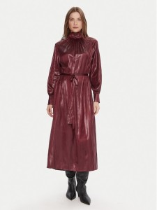 LOLA CASADEMUNT Sukienka koktajlowa LF2516017 Bordowy Regular Fit