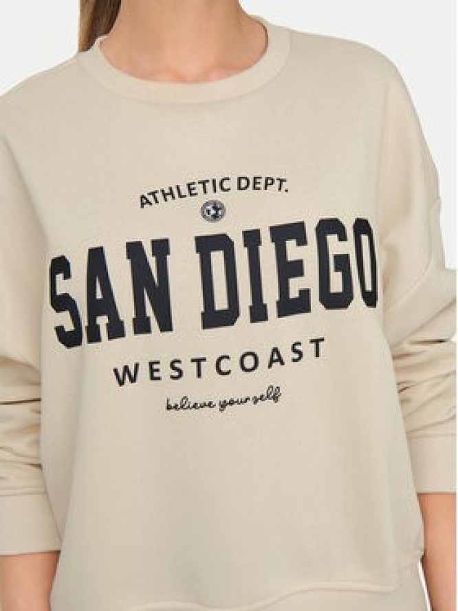 ONLY Bluza 15254183 Beżowy Loose Fit