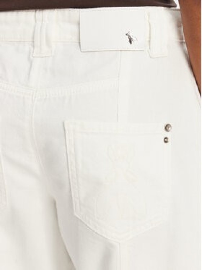 Patrizia Pepe Jeansy 2P1694/D107-W146 Biały Boyfriend Fit