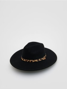 Wełniany kapelusz - czarny