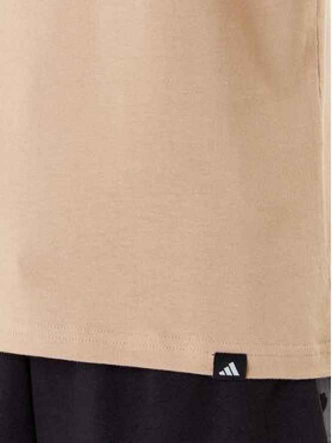 adidas T-Shirt Slide Graphic JZ1037 Beżowy Regular Fit