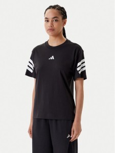 adidas T-Shirt Future Icons 3-Stripes JE0237 Czarny Regular Fit