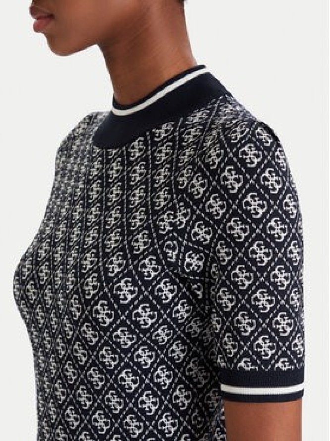 Guess Sukienka dzianinowa W3YK39 Z37K0 Granatowy Regular Fit