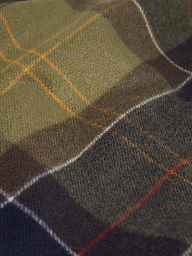 Szal damski w kratę zielony Saikas 304