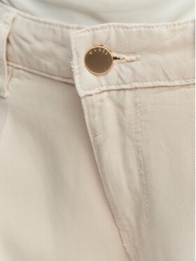 Guess Jeansy W4GA96 WDP85 Kremowy Wide Leg