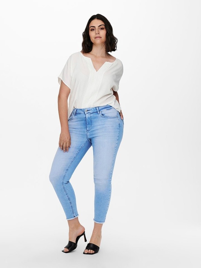 ONLY Carmakoma Dżinsy - Skinny fit - w kolorze błękitnym rozmiar: 44/L32