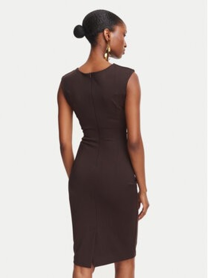 Rinascimento Sukienka koktajlowa CFC0130273003 Brązowy Slim Fit