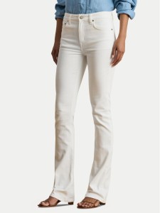 LAUREN RALPH LAUREN Jeansy 200926081001 Biały Bootcut Fit