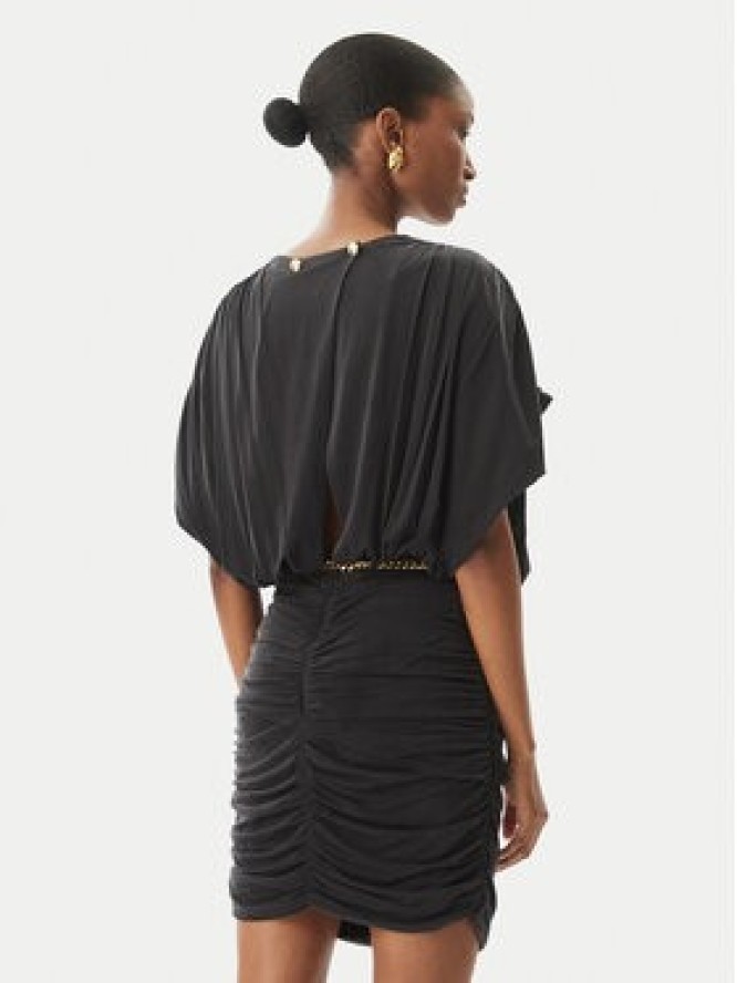 Elisabetta Franchi Sukienka koktajlowa AB-765-51E2 Czarny Regular Fit