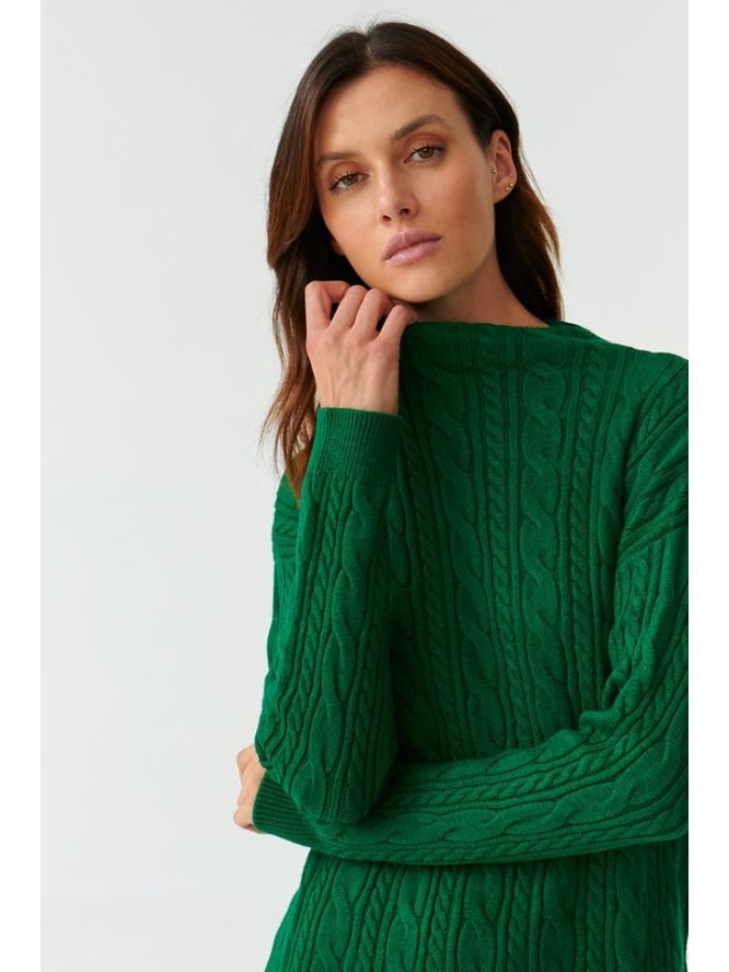 TATUUM Sukienka dzianinowa w kolorze zielonym rozmiar: L