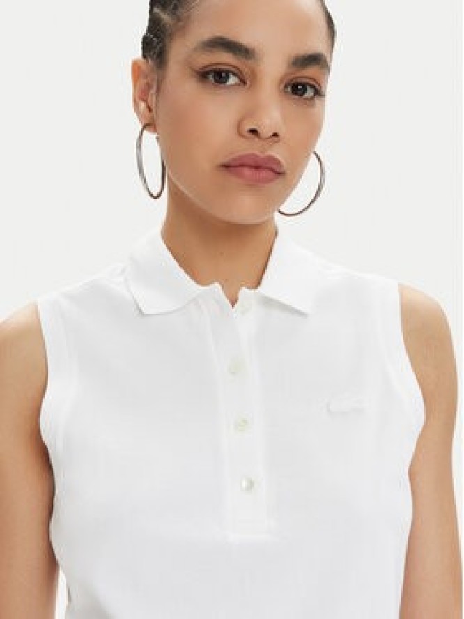 Lacoste Polo PF5445 Biały Slim Fit