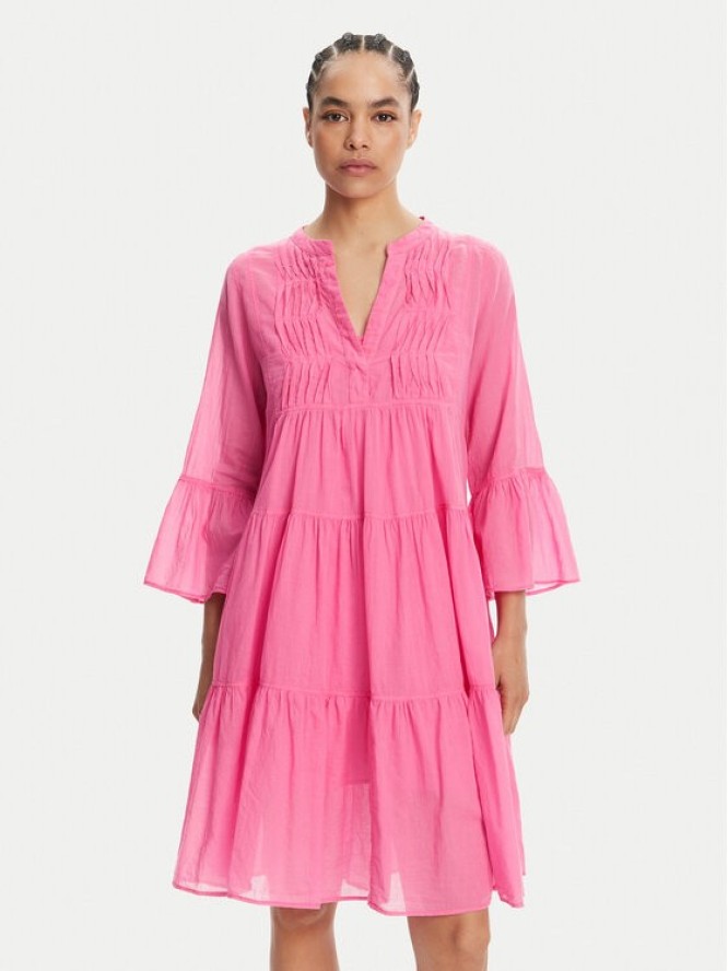 Devotion TWINS Sukienka letnia Symbol 025.329.1G Różowy Loose Fit