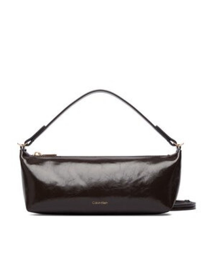Calvin Klein Torebka Foil Logo Glossy Conv Bag LV04F3738G Brązowy