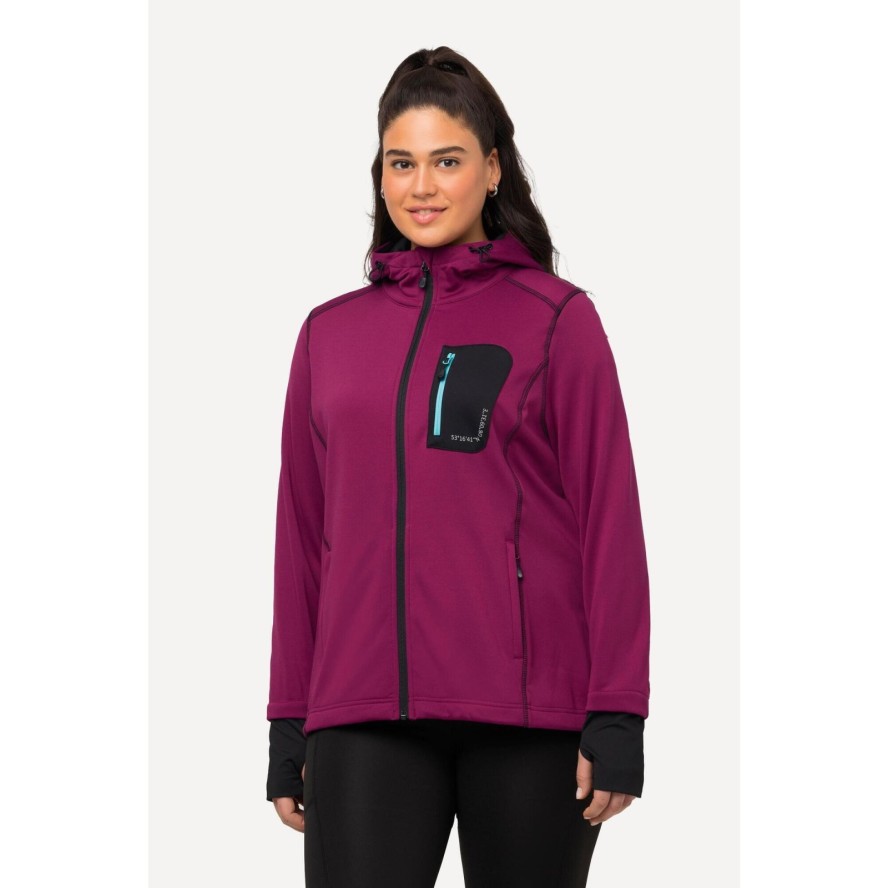 Damskie Bluza HYPRAR odblaskowy nadruk kaptur otwór na kciuk