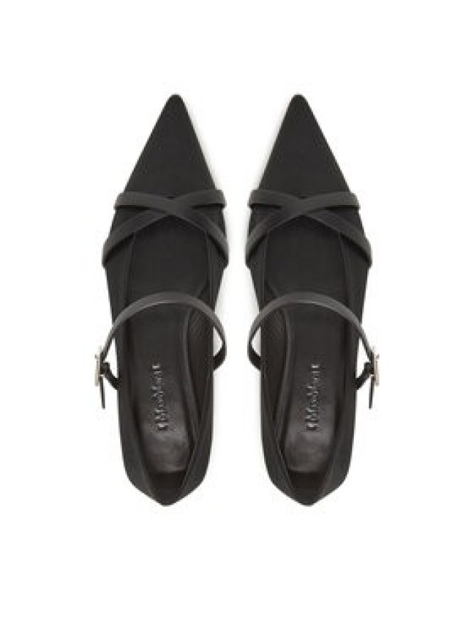 Max Mara Półbuty Satinflat 2514521272600 Czarny