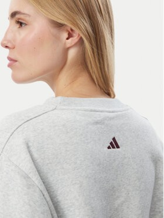 adidas Bluza Adidas Damskie 3-Stripes Crew KU0328 Szary Loose Fit