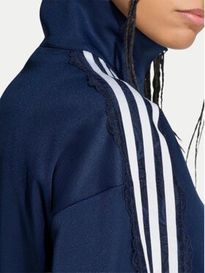 adidas Bluza Lace Oversized Archive Track Top LG4277 Niebieski Regular Fit